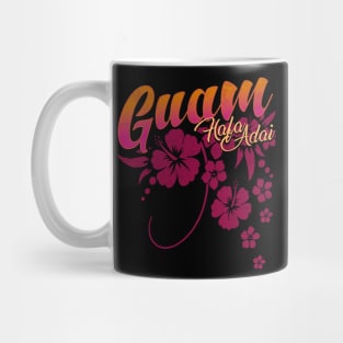 Guam USA Hafa Adai Flowers Mug